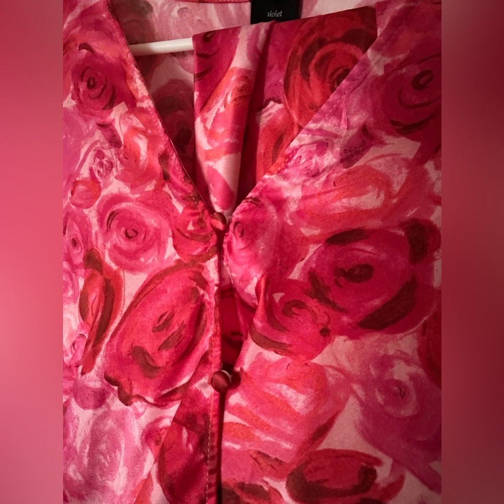 Floral Pink and Red 2-Piece Set